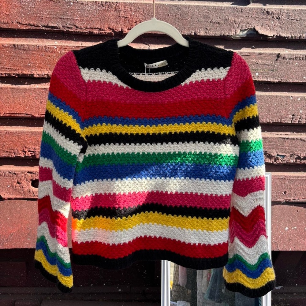 Alice + Olivia Multicolor Striped Sweater